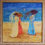 3 Frauen am Strand 60x60