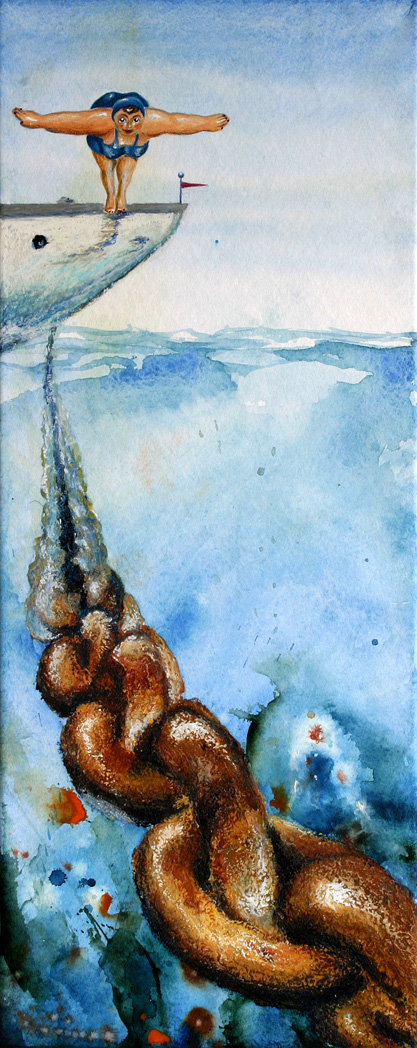 Marina Wendtorf_Aquarell/ Ölpastell_24x60