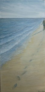 Spuren im Sand 40 x 80 cm