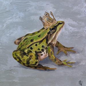 "Froschkönig", Format: 300 x 300 mm BxH, Technik: Acryl auf Leinwand