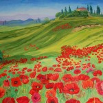 Mohn in der Toscana 60 x 80