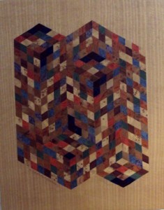 Intarsien-Arbeit Victor Vasareli nach empfunden.