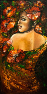 Opium, oil on canvas, 50x100