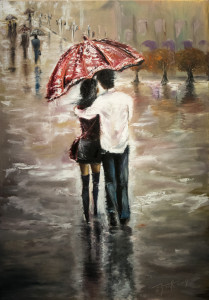 Umbrella, 70x100, oil on canvas, 2100
