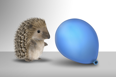 Igel mit Ballon